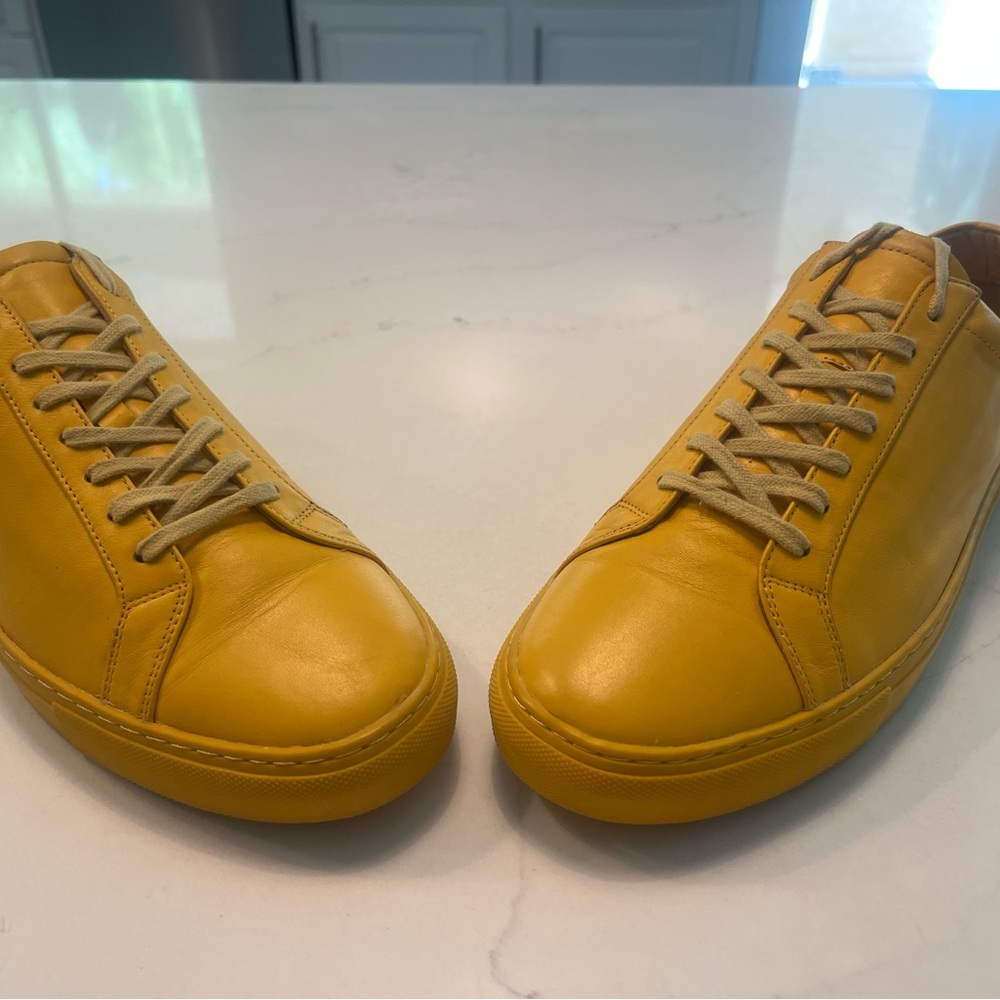 Common Projects Yellow Leather Size 44 Sneakers W 12 M 11
